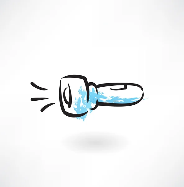 Lampe de poche grunge icône — Image vectorielle
