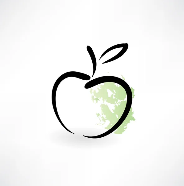 Apple grunge-pictogram — Stockvector