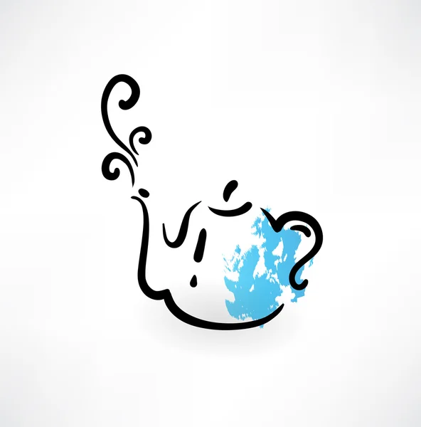 Teapoy grunge pictogram — Stockvector