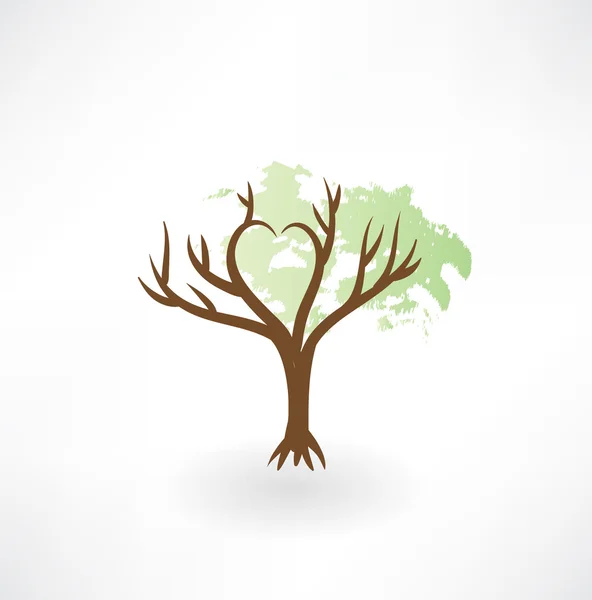 Tree grunge icon — Stock Vector