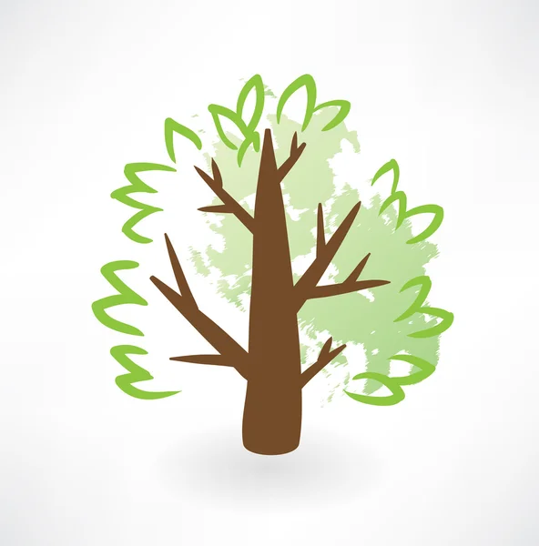 Tree grunge icon — Stock Vector