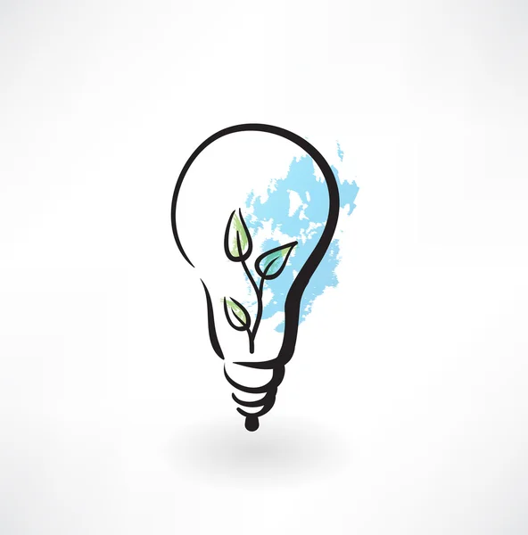 Eco lamp pictogram — Stockvector