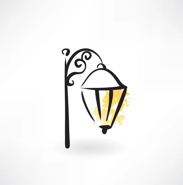 Streetlight grunge pictogram — Stockvector