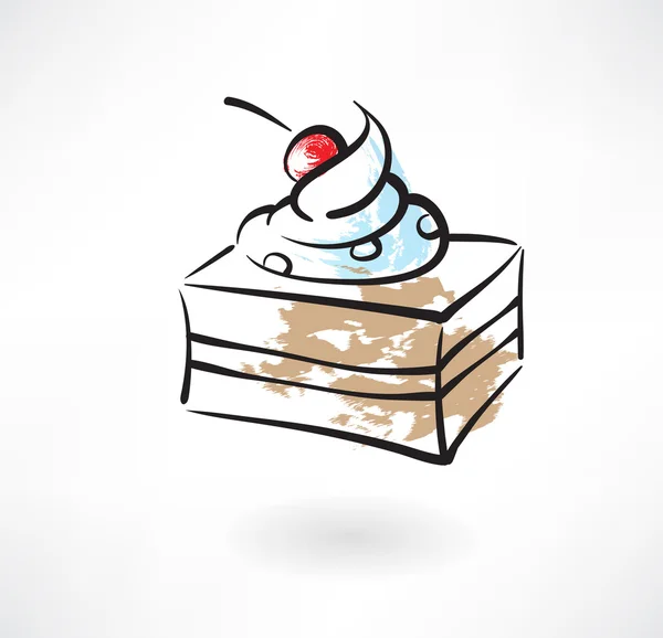 Cake grunge icon — Stock Vector