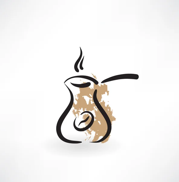 Kaffee Türk Grunge-Ikone — Stockvektor