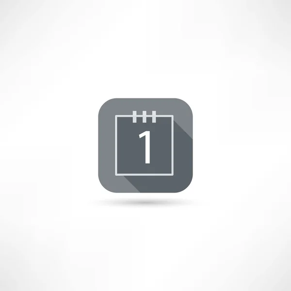 Calendario 1 icona — Vettoriale Stock