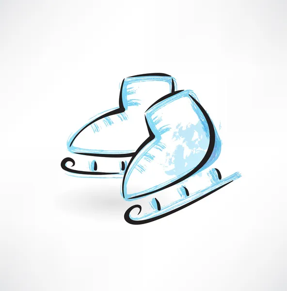 Skates icône grunge — Image vectorielle