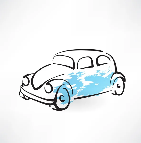 Icône grunge voiture — Image vectorielle