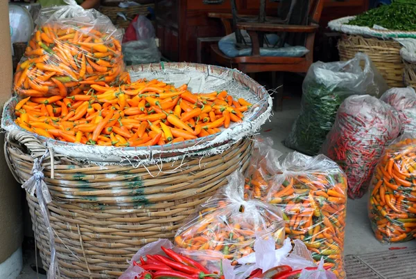 Chili peper, straat in bangkok, thailand — Stockfoto