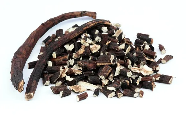 Wurzeln Der Chinesischen Dong Quai Angelica Sinensis Traditionelle Kräutermedizin Wurzeln — Stockfoto