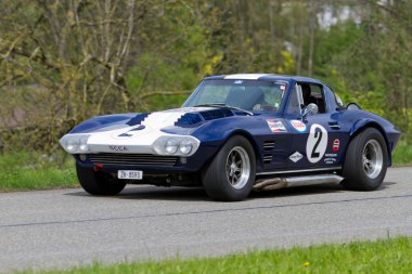 Vintage yarış araba chevrolet corvette grand sport 1966