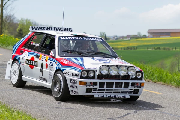 Vintage race touring carLancia Delta HF Integrale from 1988 — Stock Photo, Image