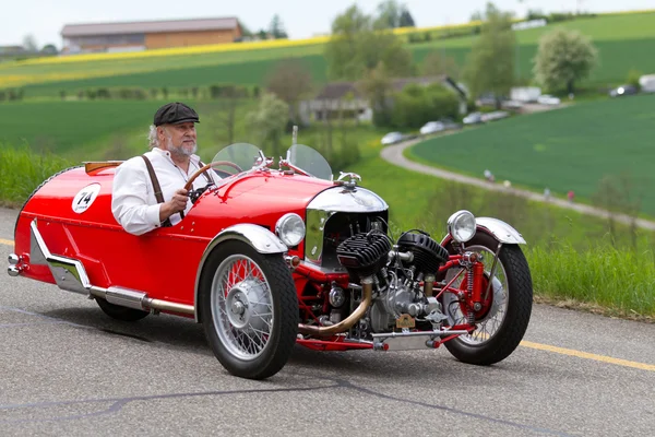 Vintage driewieler raceauto morgan super sport uit 1933 — Stockfoto