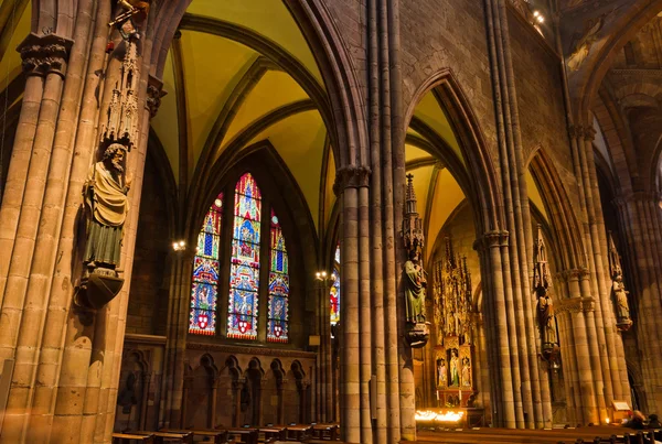 Interior of church Freiburg Muenster, Germany — Stock Photo, Image