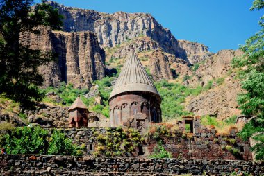Old UNESCO Monastery of Geghard in Armenia clipart