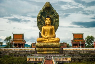 Buddha statue in Cambodia clipart