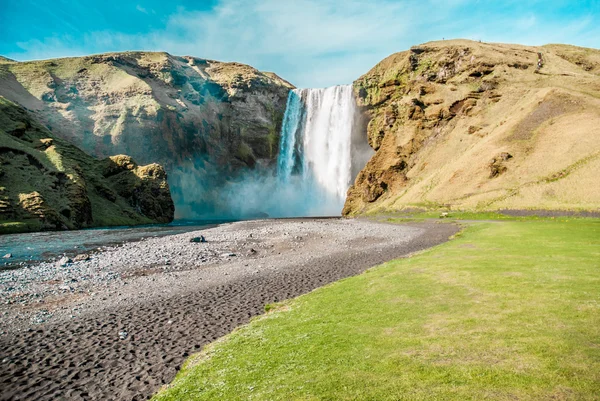 Skogarfoss şelale, İzlanda — Stok fotoğraf