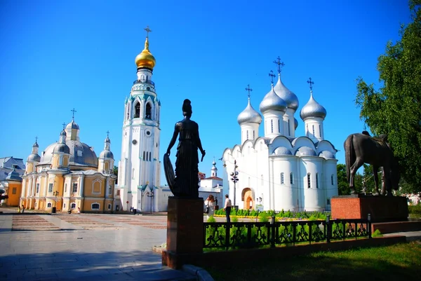Piazza del Cremlino a Vologda Fotografia Stock