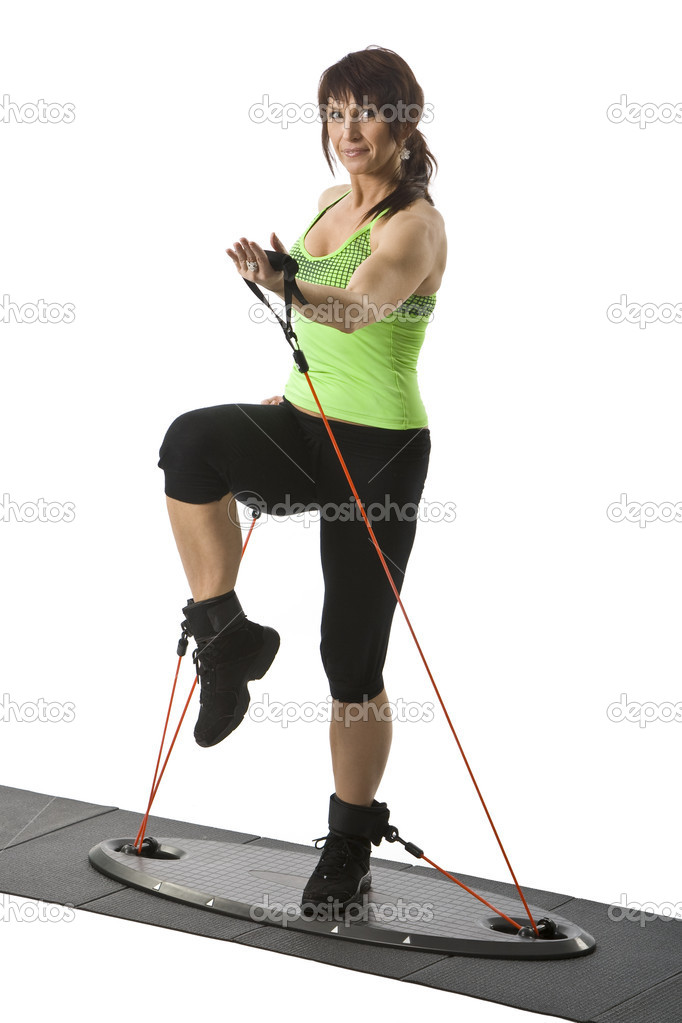 exercises with fitness equipment
