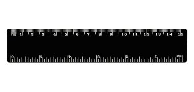 siyah cetvel izole, inç, santimetre, milimeters, imparatorluk