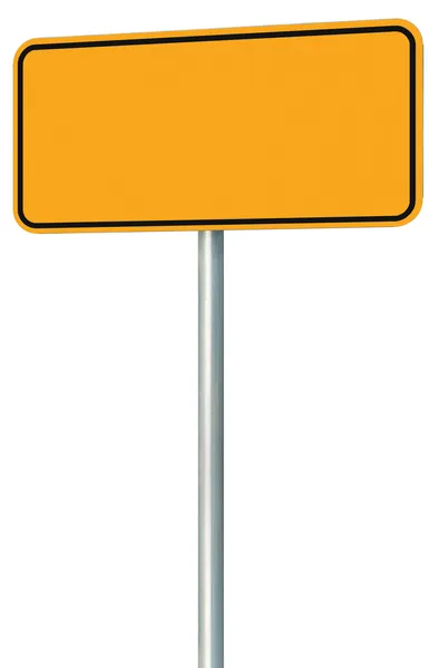 izole, boş sarı yol işareti geniş perspektif uyarı kopya alanı