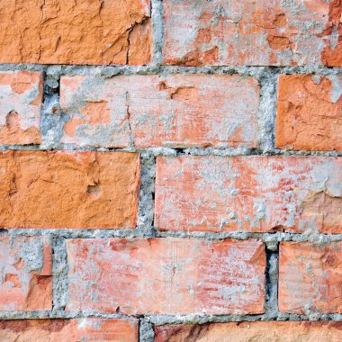 kırmızı tuğla duvar dokusu makro closeup, eski detaylı zor grunge