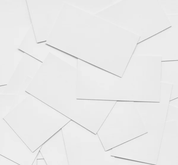 Πολλαπλές κενό επαγγελματικές κάρτες φόντο, λεπτομέρειες λευκό κενό πρότυπο μακροεντολή closeup αντίγραφο χώρου — Φωτογραφία Αρχείου