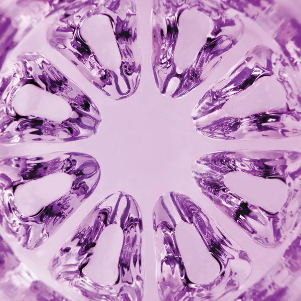 Kaleidoscopic Magenta Texture, spherical glass, vertical macro closeup — Stock Photo, Image