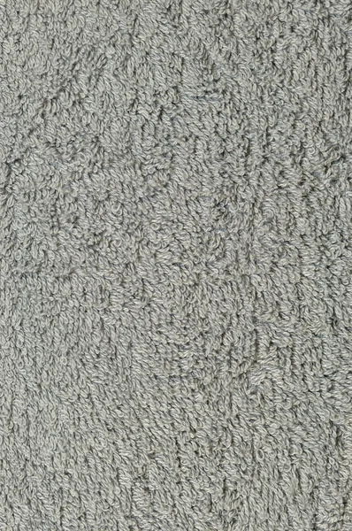 灰色自然豪華なタオル地トルコ風呂ビーチタオル、織り目加工の生地マクロ背景クローズ アップ垂直、テクスチャ パターン — ストック写真