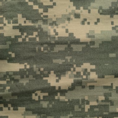 Evrensel kamuflaj deseni, ordu savaş üniforma digital camo, ABD askeri acu makro closeup, ayrıntılı büyük rip-stop kumaş dokusu arka plan, buruşuk, buruşuk