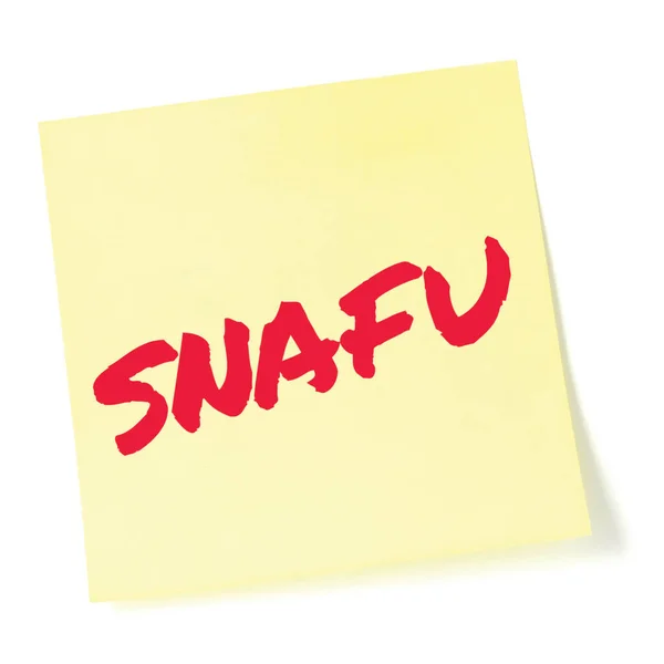 Situation Normal All Fucked Initialism Snafu Red Marker Written Acronym — Stock Photo, Image