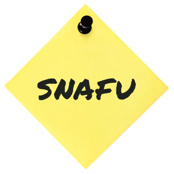 Situation Normal All Fucked Initialism Snafu Black Marker Written Acronym — Foto Stock