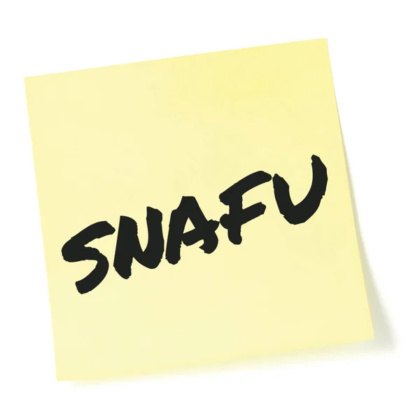 Situation Normal All Fucked Initialism Snafu Black Marker Written Acronym — Stockfoto