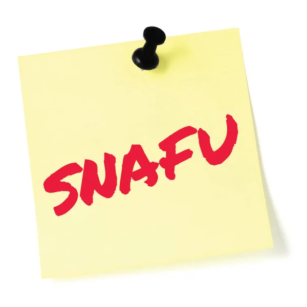 Situation Normal All Fucked Initialism Snafu Red Marker Written Acronym — Stock Photo, Image