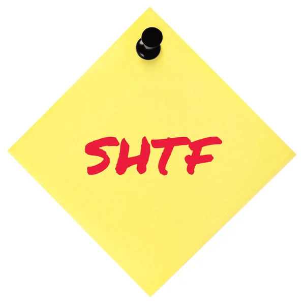 Shit Hits Fan Initialism Shtf Red Marker Written Text Preppers — Stock Photo, Image