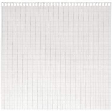 Kontrol edilen spiral defter sayfası arkaplanı, eski beyaz eklenmiş halka klasörü düz A4 kopya alanı, izole edilmiş yatay gri kare şablon matematik not defteri, zımbalanmış boş boş not kağıdı kapama kağıdı metaforu.