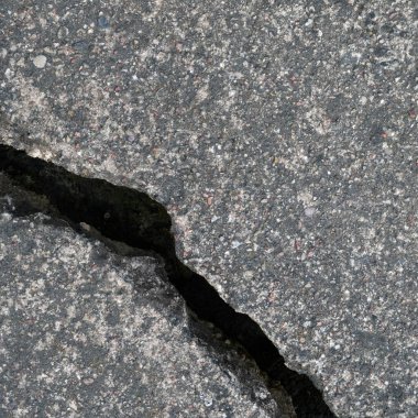 Old aged weathered cracked grey black tarmac texture pattern, large detailed damaged textured asphalt grungy background flat lay, horizontal rough grained broken pattern macro closeup grunge copy space