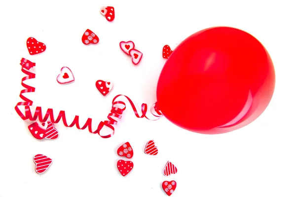 A balloon and a lot of hearts — Stock Photo, Image