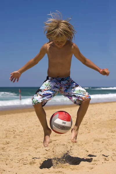 Futebol de praia — Fotografia de Stock