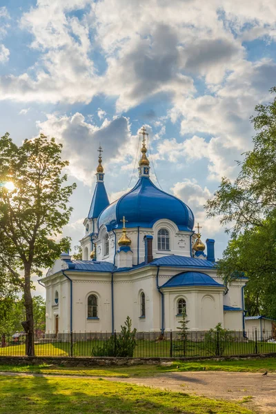 Die Nikolaikirche Sortavala Karelien Russland Alter Orthodoxer Weißer Steintempel Mit lizenzfreie Stockbilder