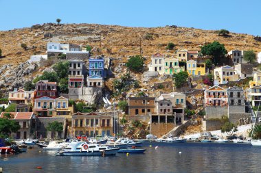 symi Adası Yunanistan'ın muhteşem manzarası