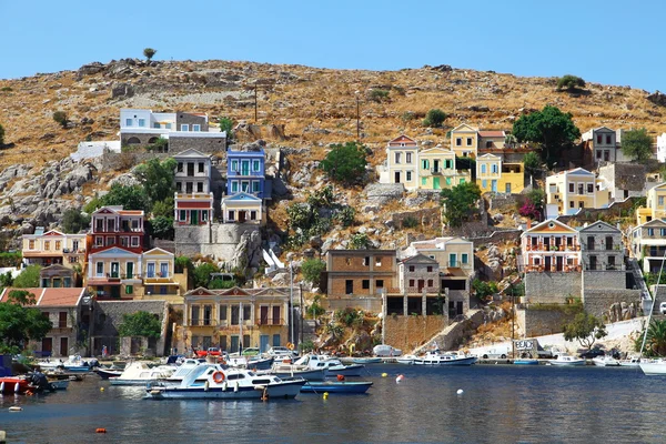 Fantástica vista de la isla Symi en Grecia —  Fotos de Stock