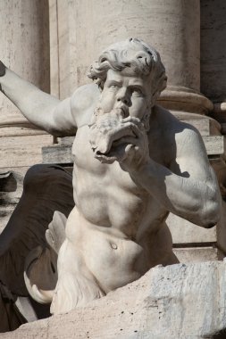 Trevi'nın çeşme heykel Detay