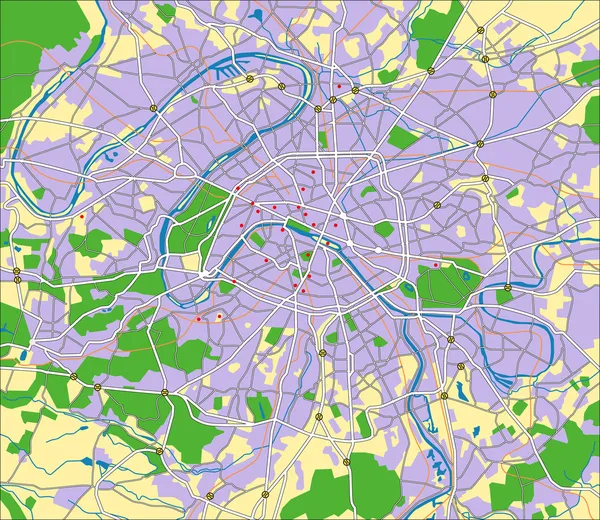 vektör harita Paris