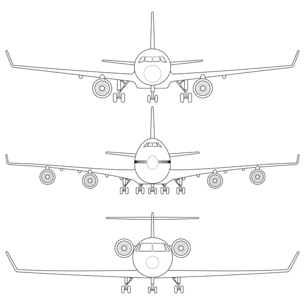 Commercial Airplane — Stock Vector