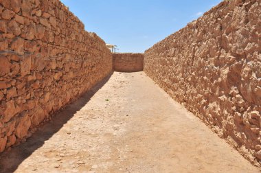 Masada, İsrail 'in antik kentinin kalıntıları.