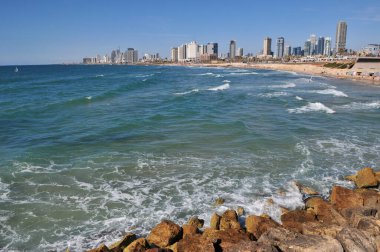 Akdeniz kıyıları Yafa, Tel Aviv, İsrail