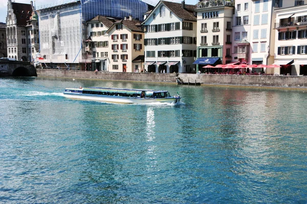 Photo Boats Sailing River Zurich — Photo