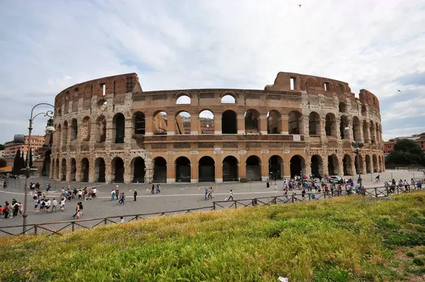 Panorama Van Het Colosseum Rome Italië — Stockfoto