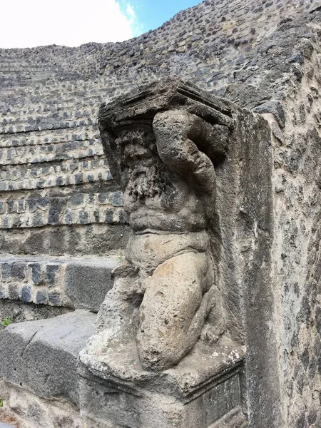 Ancient Statue Ancient Roman Pompeii Site Naples Italy — 스톡 사진